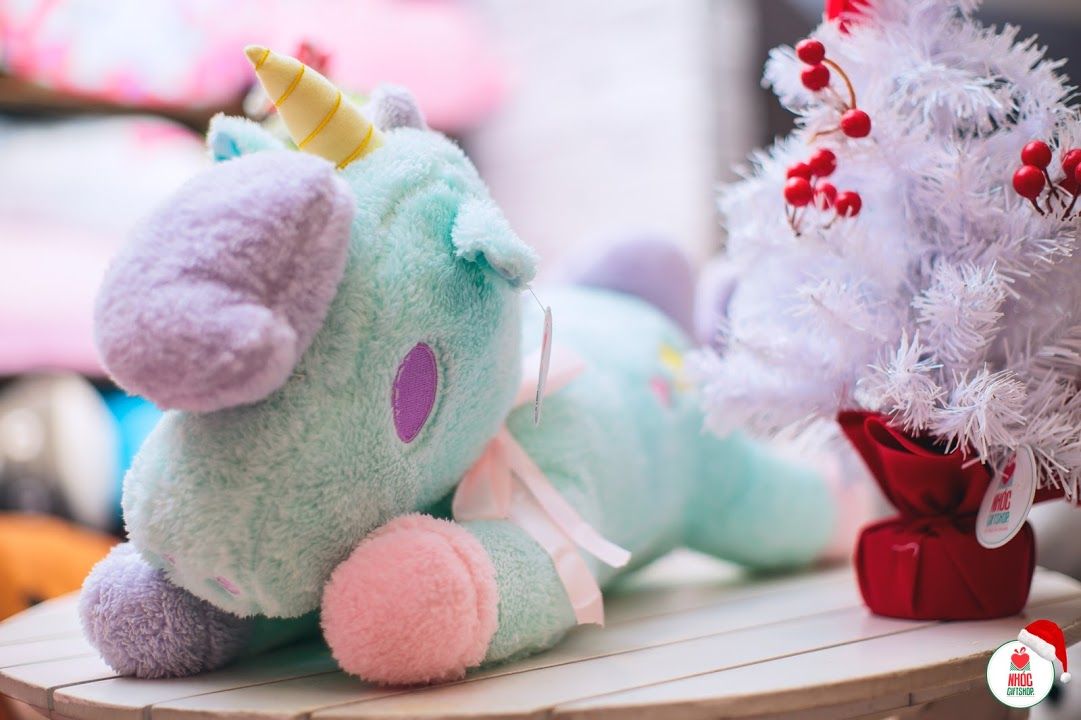 Thú bông ngựa Pony lông xù - Xanh ngọc - 60360
