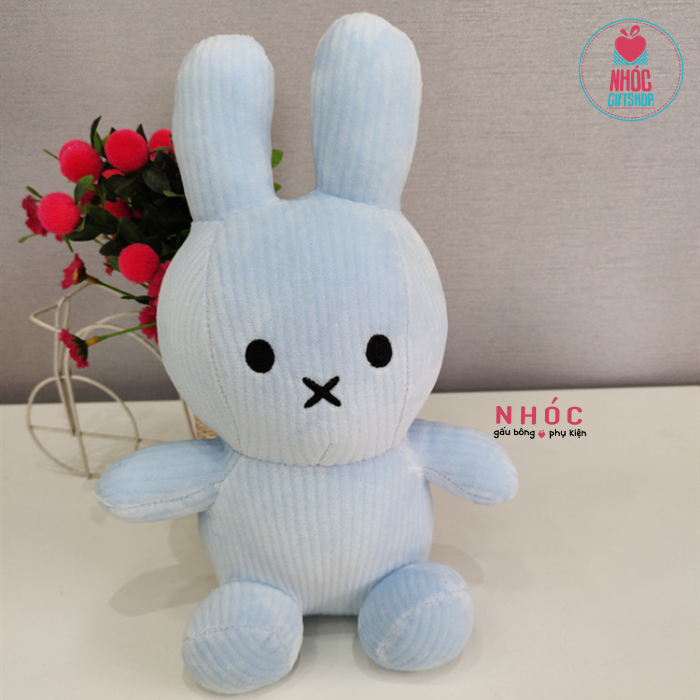 Thú bông nhỏ Thỏ Bunny lông mịn - Xanh dương - 9501