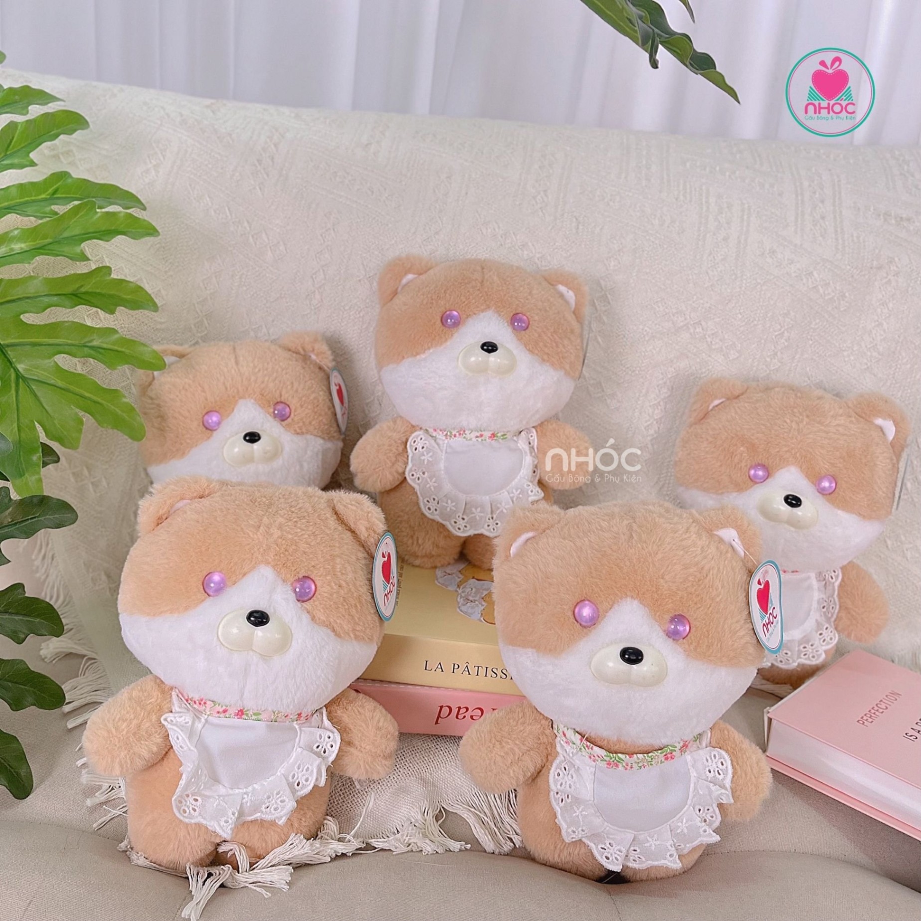 Thú bông nhỏ Gấu lông xù đứng - Nâu - 25110