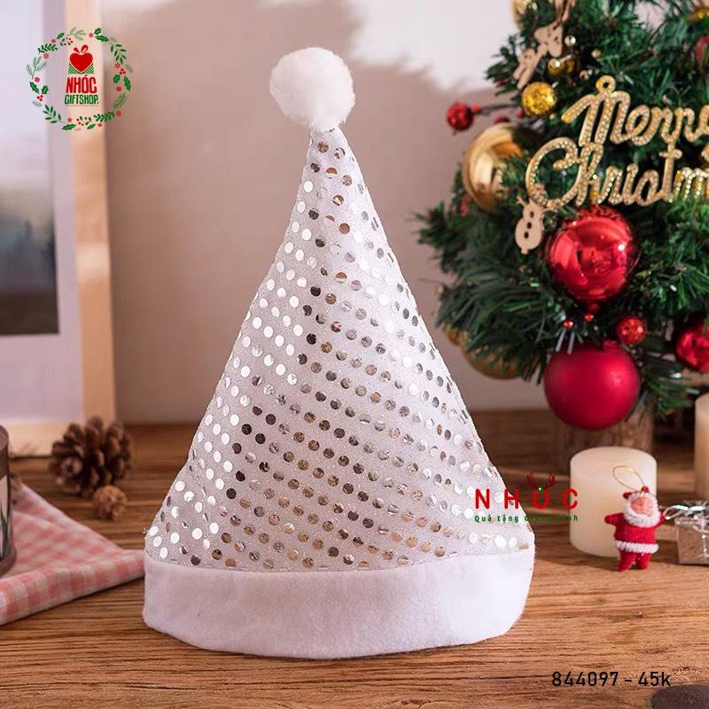 Mũ noel kim sa in sao - Trắng - 4501
