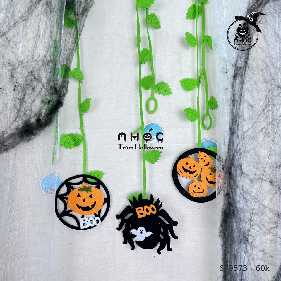 Dây trang trí nỉ dây xanh ma bí - 6001