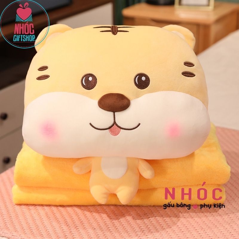 Gối mền thú đầu to lông mịn - Hổ vàng - 35360