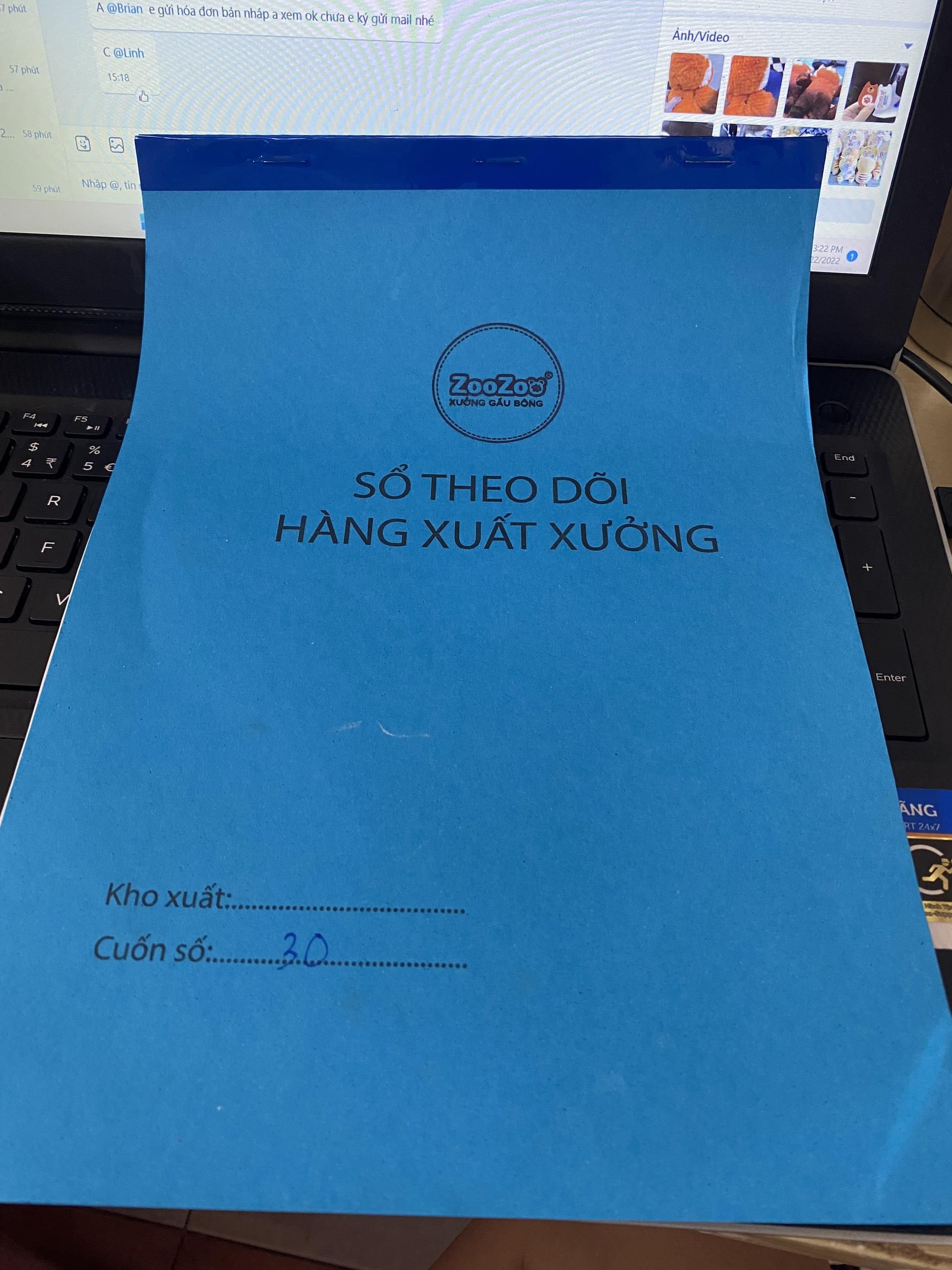VDHC - Sổ theo dõi sản xuất ZOO - 20