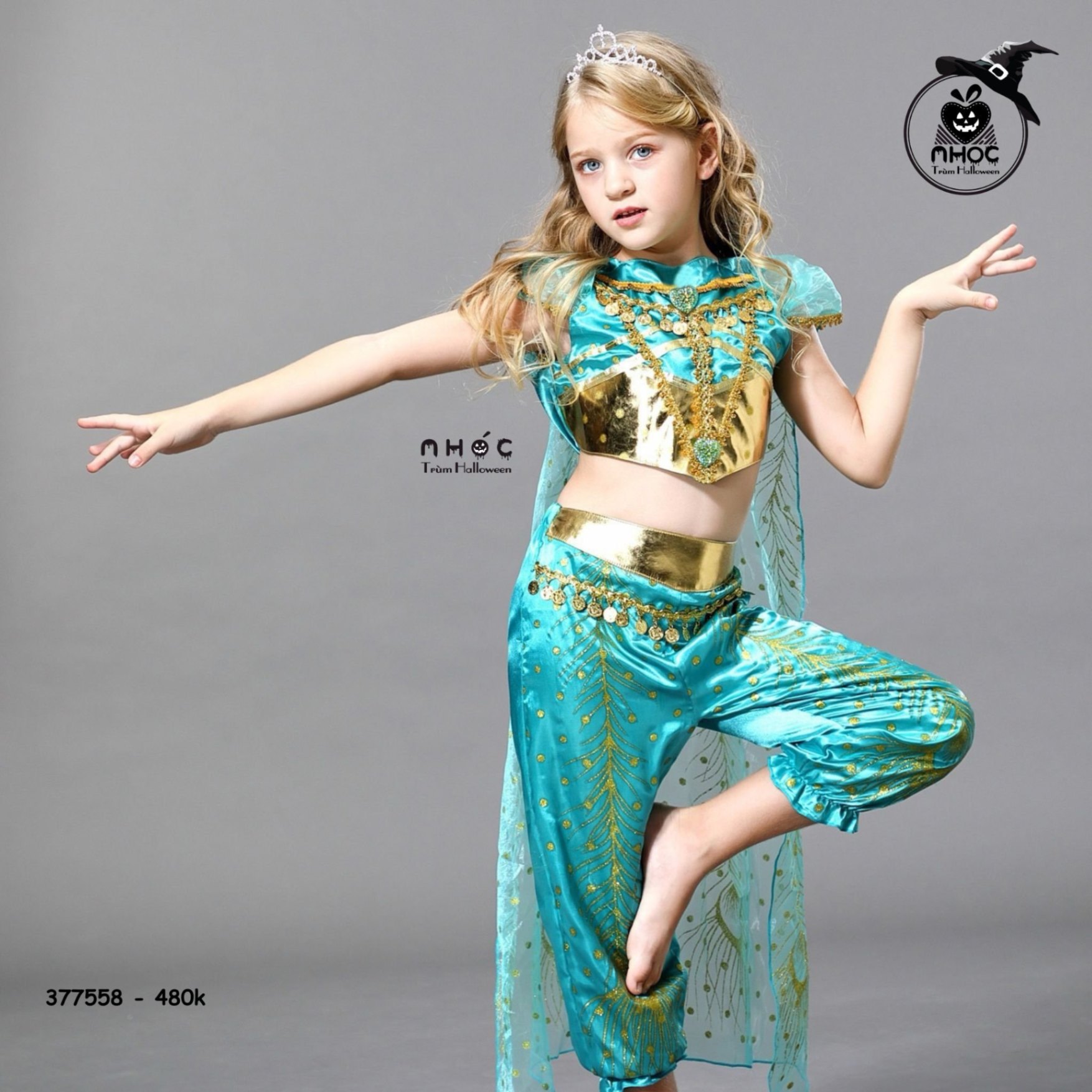Bộ đồ Halloween Alibaba - Xanh lá - 110480