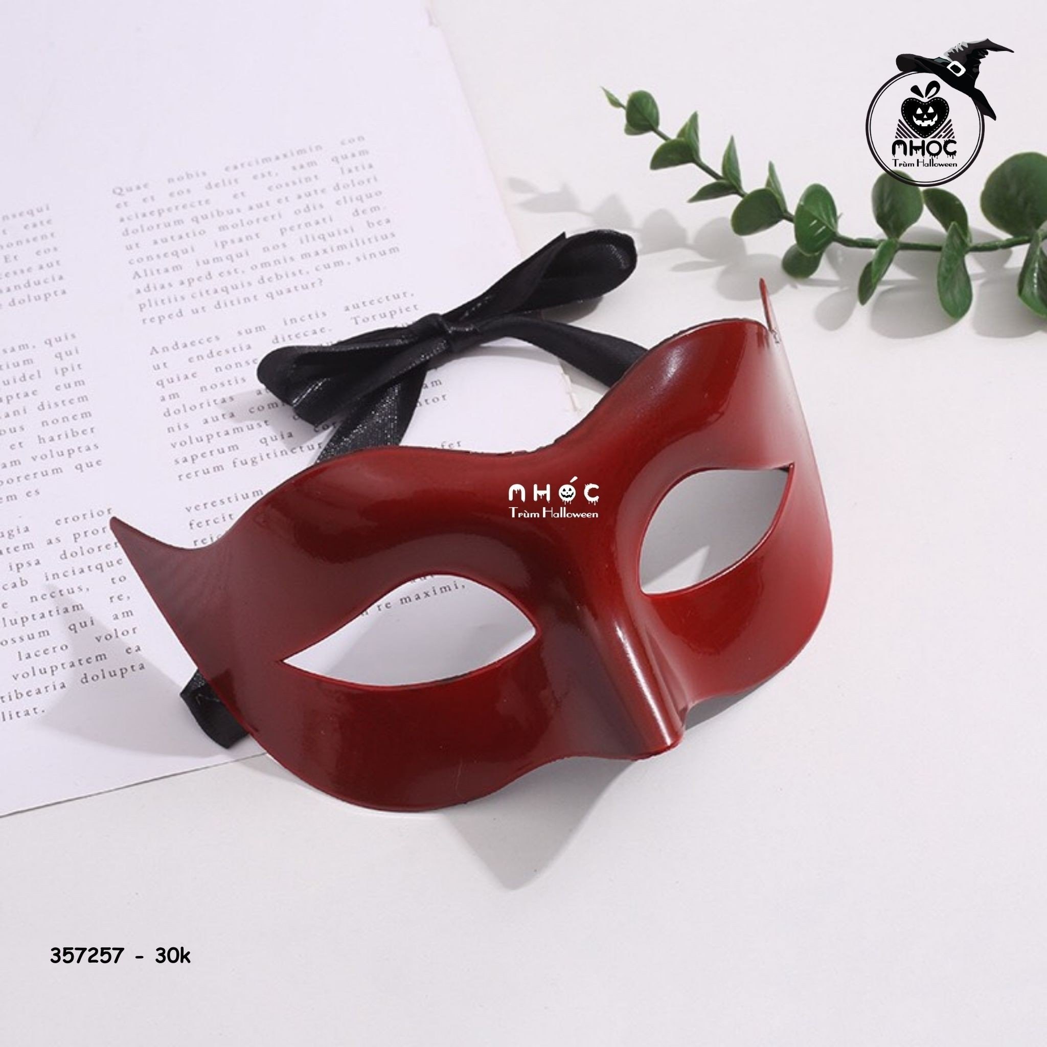 Mặt nạ nhựa trơn - Đỏ - 3002