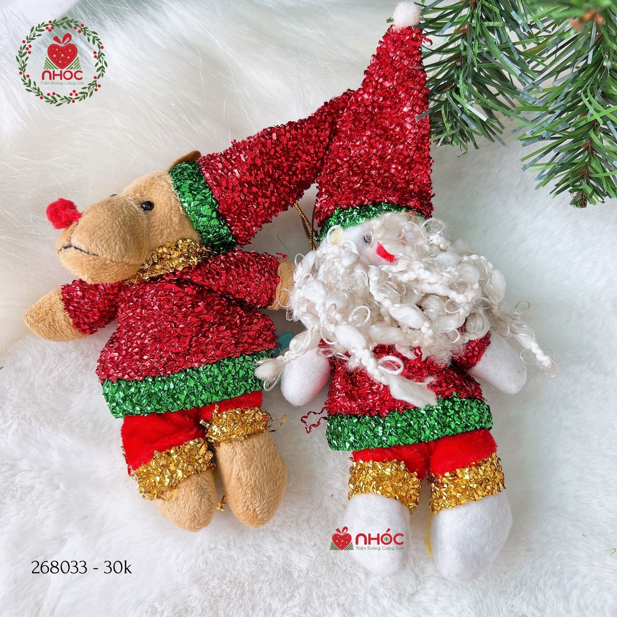 Móc khóa gấu noel 3001