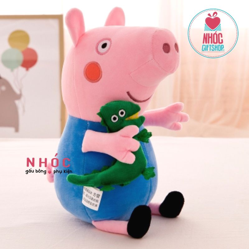 Thú bông heo peppa pig lông mịn - Xanh da trời - 80520