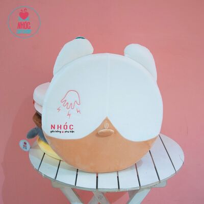 Gối tựa lưng cao su non thú tròn - Mông Gấu - 24001