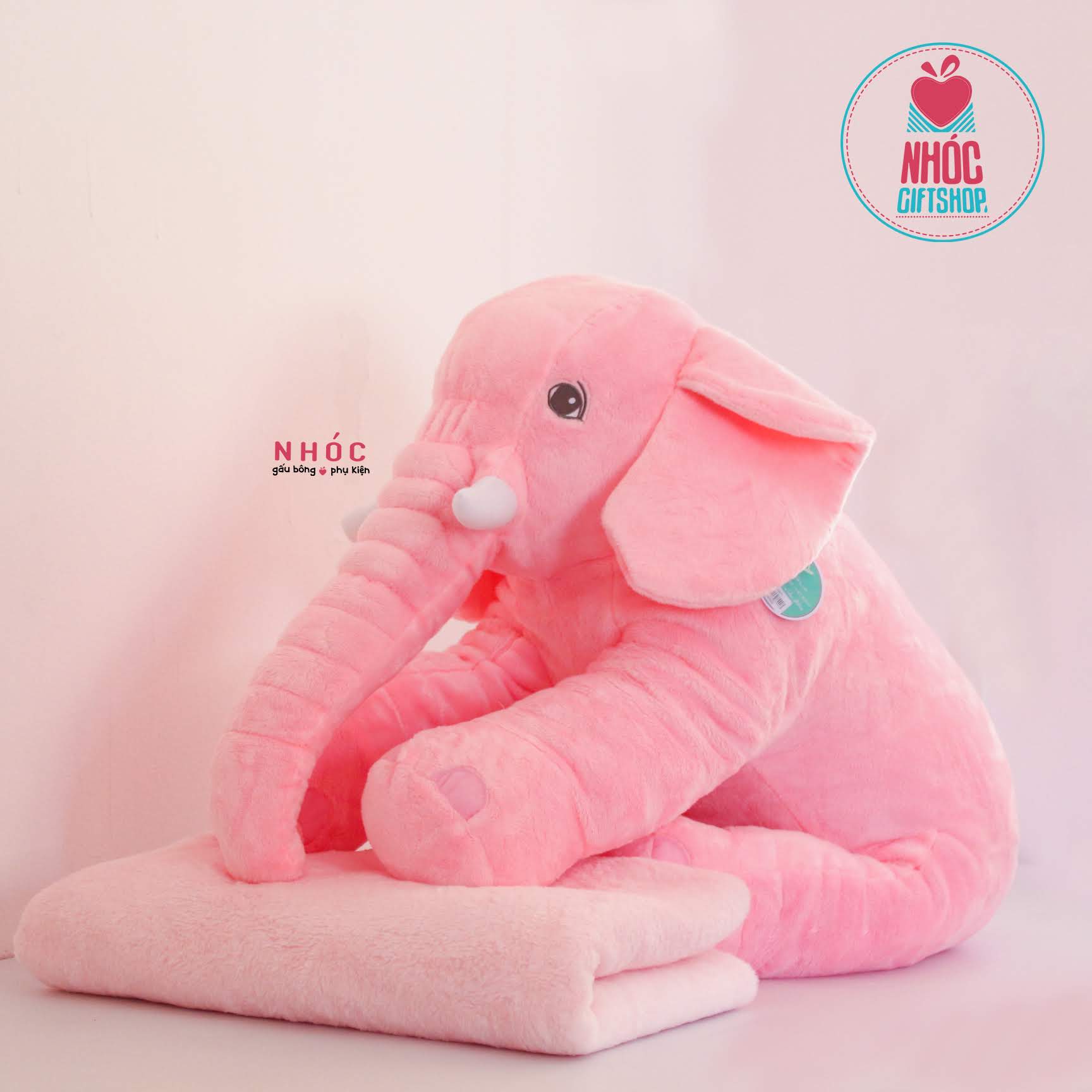 Gối mền Voi ngồi - Hồng - 85450