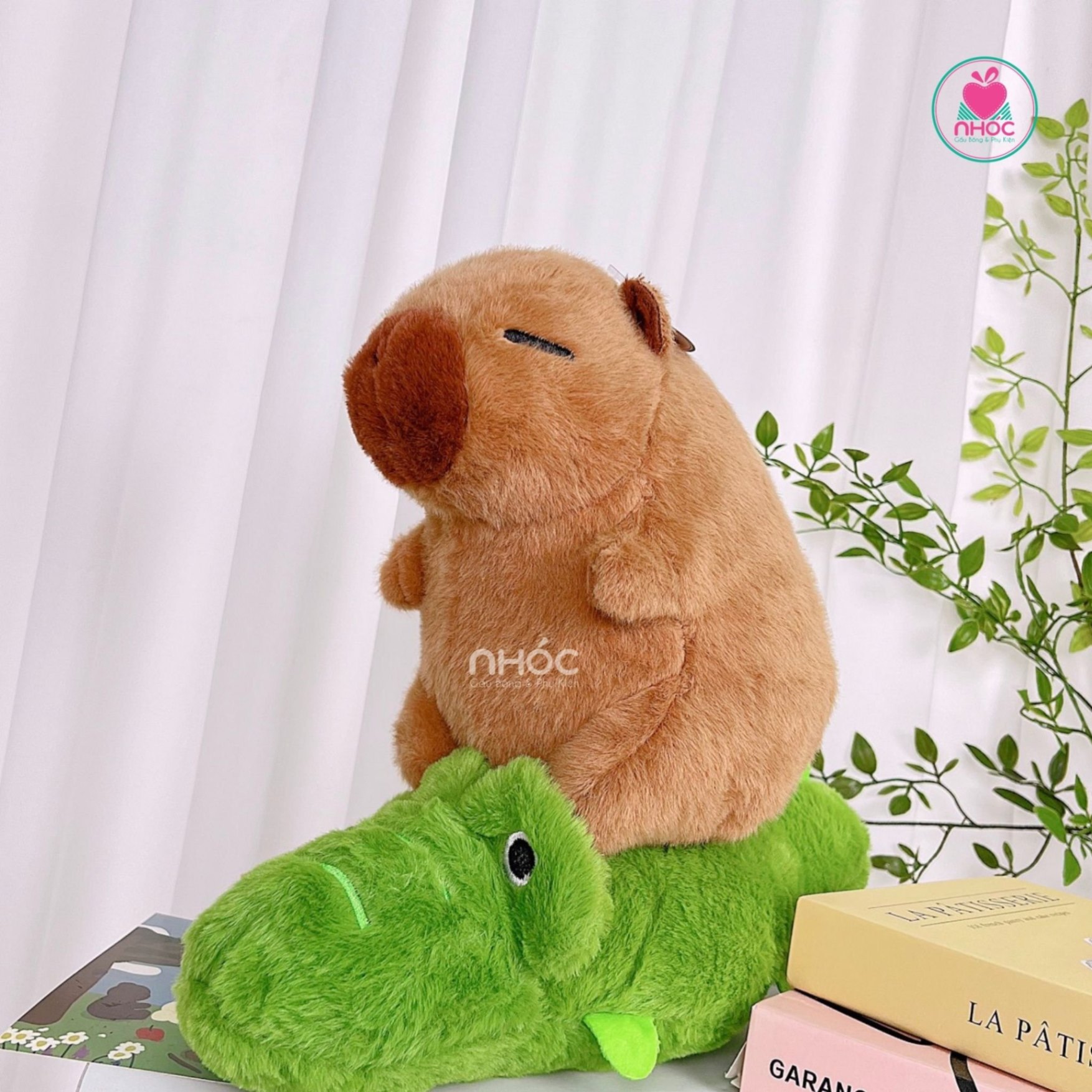 Thú bông Capybara cưỡi thú có dây kéo - Cá sấu - 45380