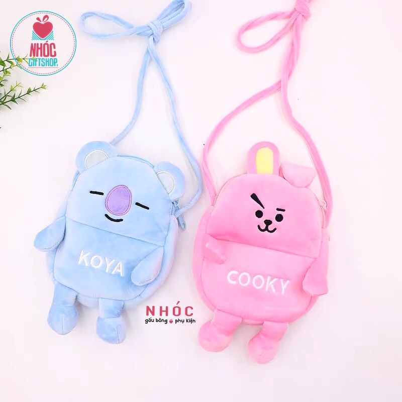 Túi đeo chéo cho bé BTS - Koya xanh da trời - 12001