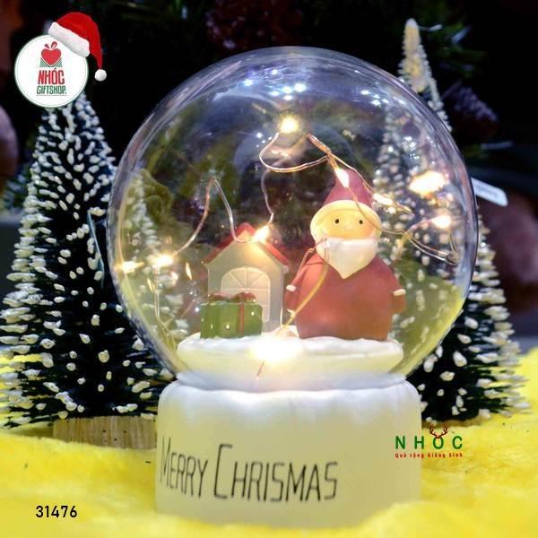 Cầu tuyết noel đèn led - Ông già - 25001
