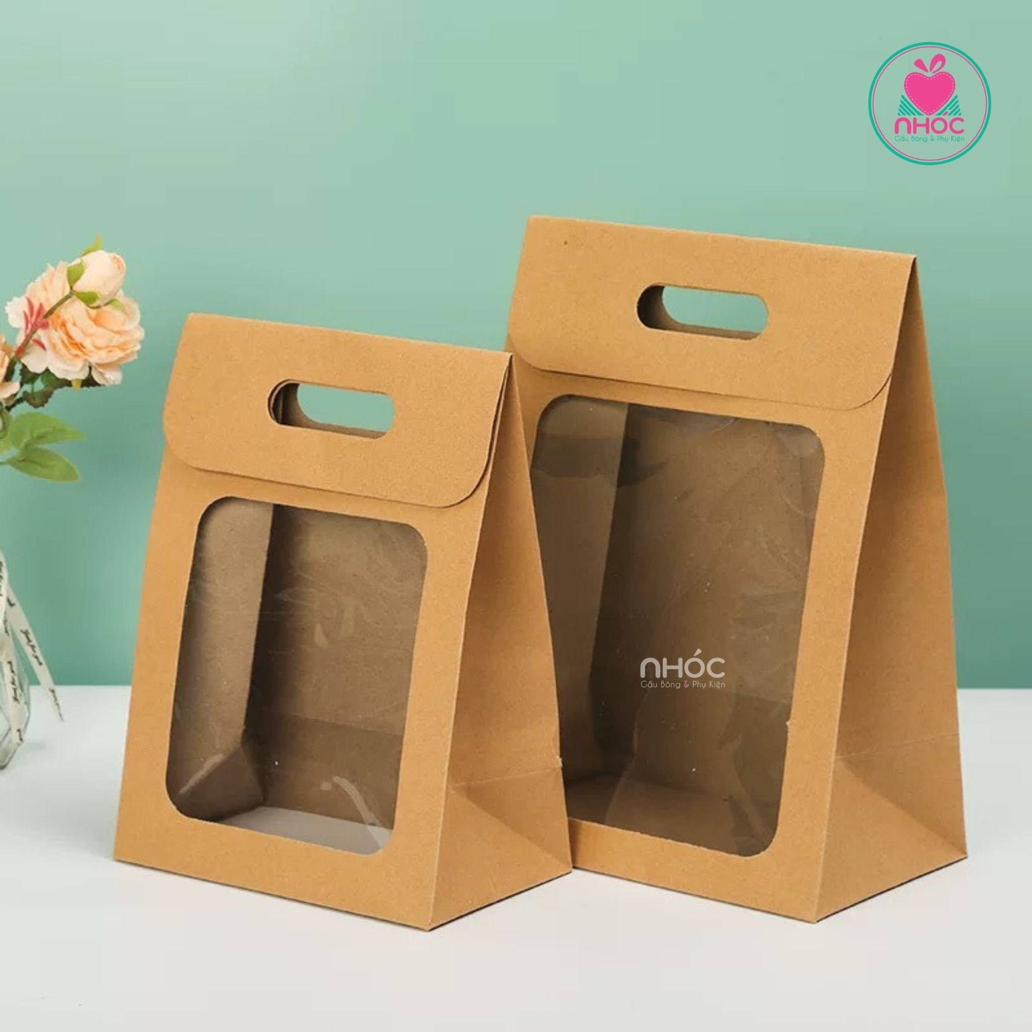 Túi quà trong nắp - Nâu - 21,5*30*15 - 3001