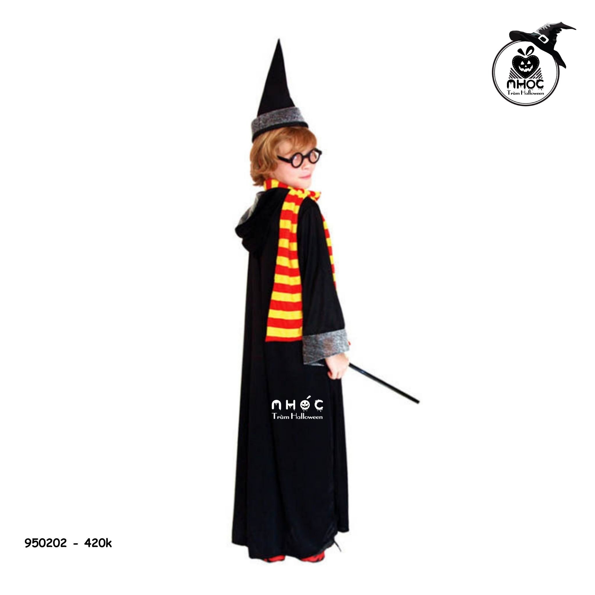 Bộ đồ Harry Potter Fantastic Magician boy Combo khăn sọc - Size M - 120420