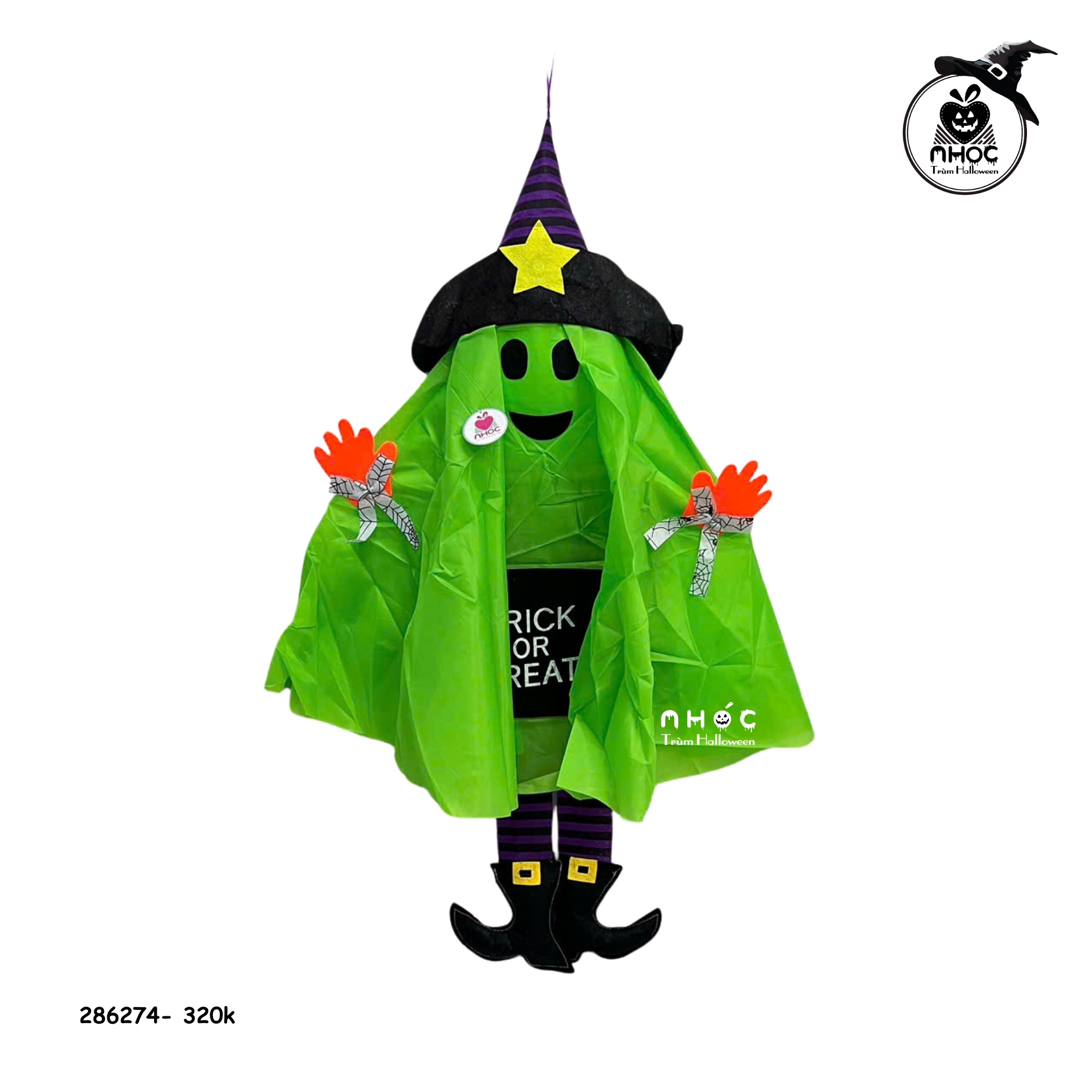 Ma boo treo Trick or Treat - Xanh lá - 95320