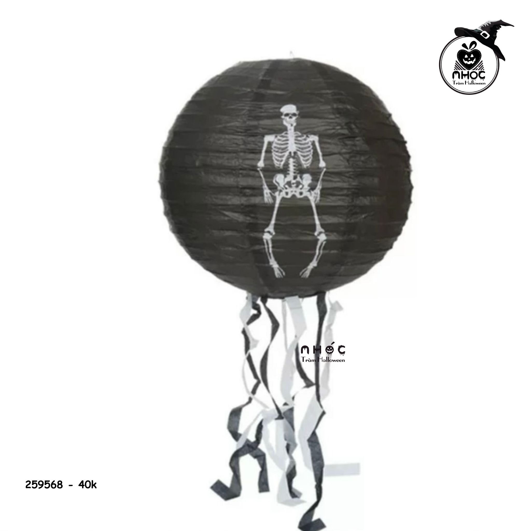 Đèn lồng tua rua - Đen - 3040