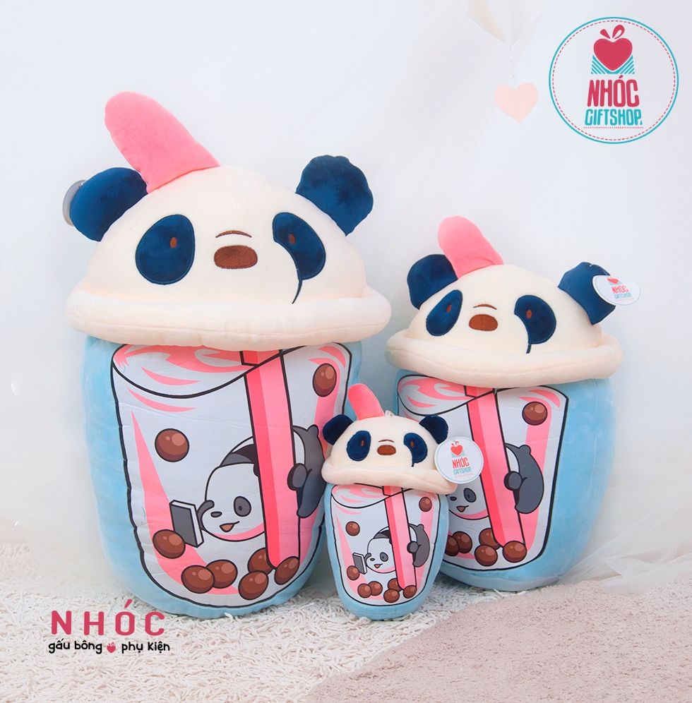 Trà sữa gấu We bare bears lông mịn - Xanh da trời - 50340