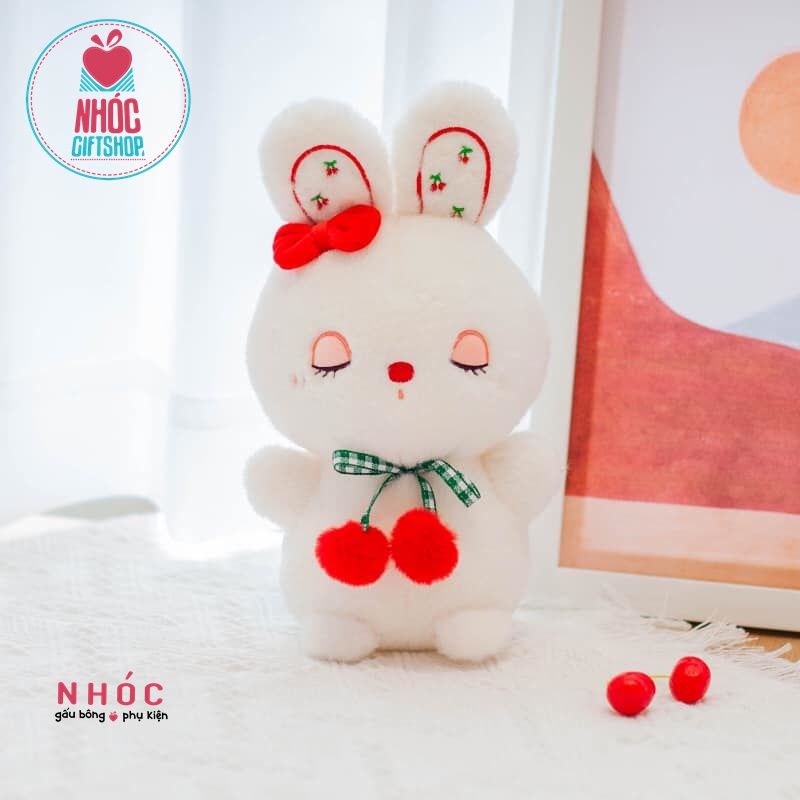 Thú bông Thỏ cherry - Trắng - 25140