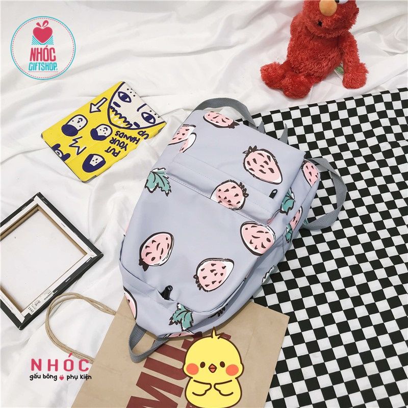 Balo vải in hình - 32001 - Dâu xám