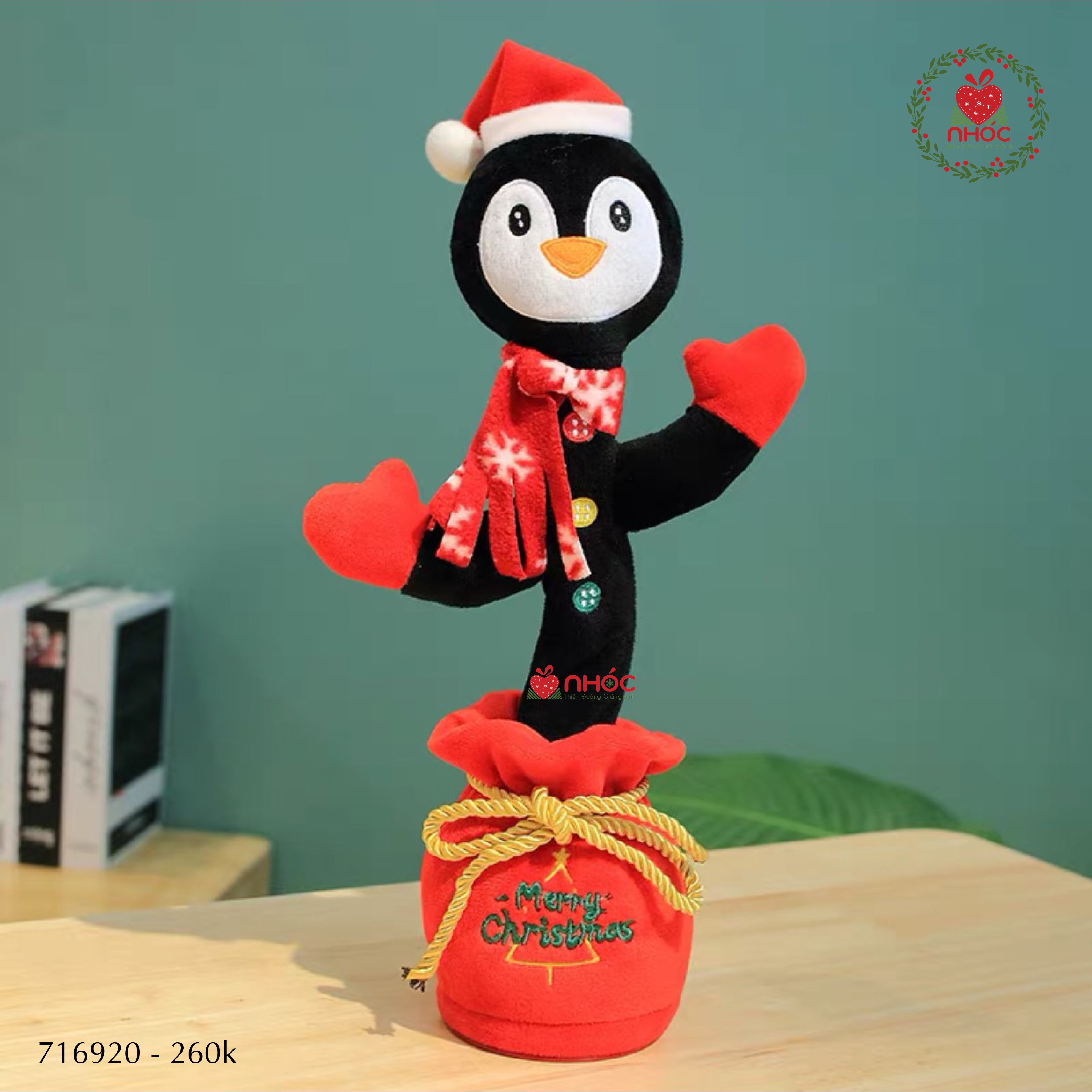 Đồ chơi noel nhạc nhảy ghi âm túi quà - Chim cánh cụt - 26001