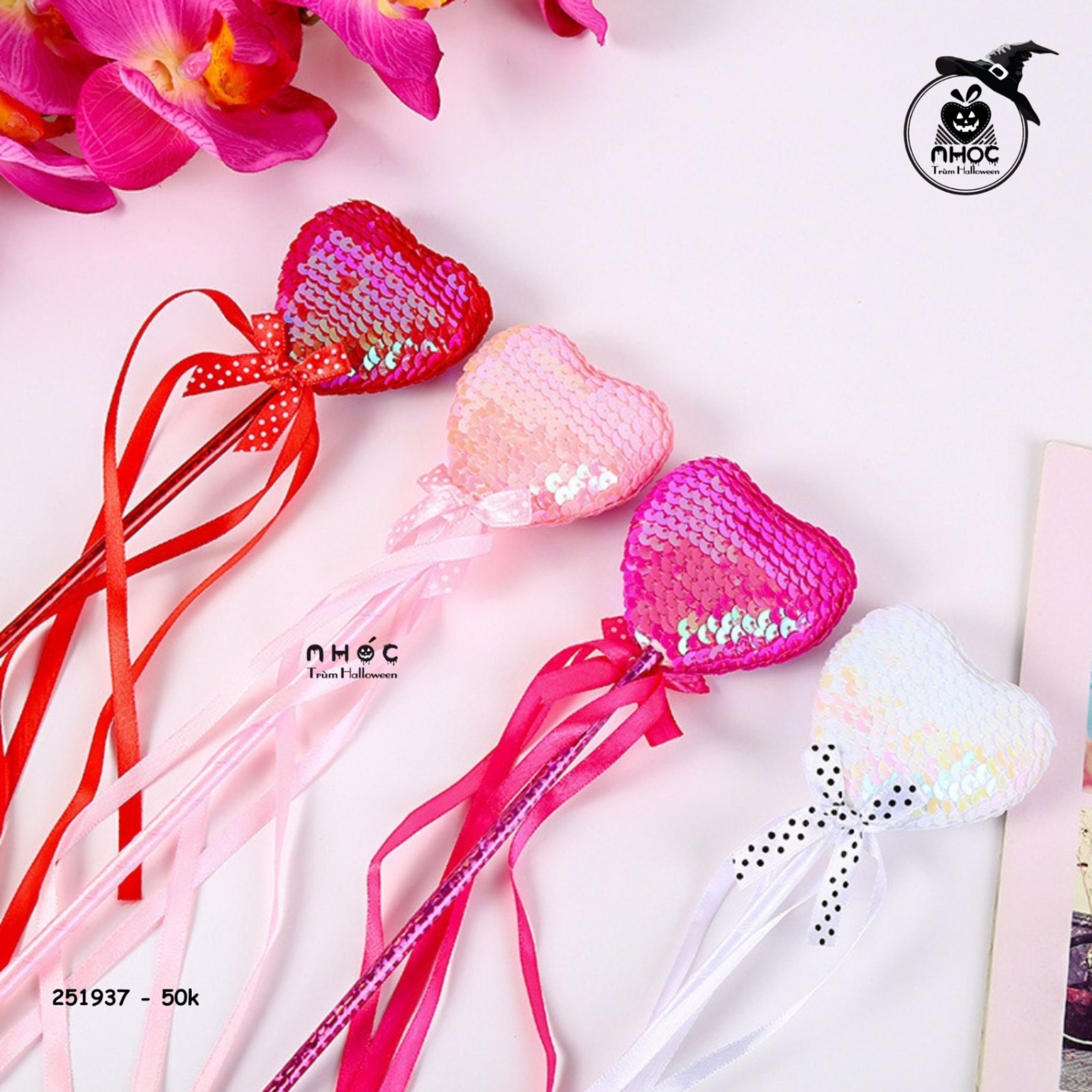 Đũa thần kim sa trái tim - Trắng - 5001