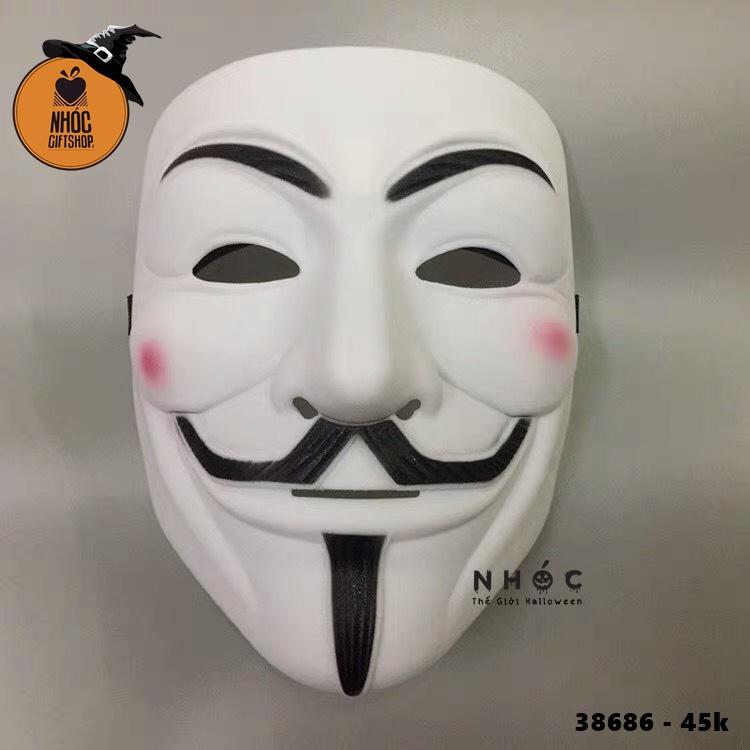 Mặt nạ nhựa hacker - Trắng - 4501