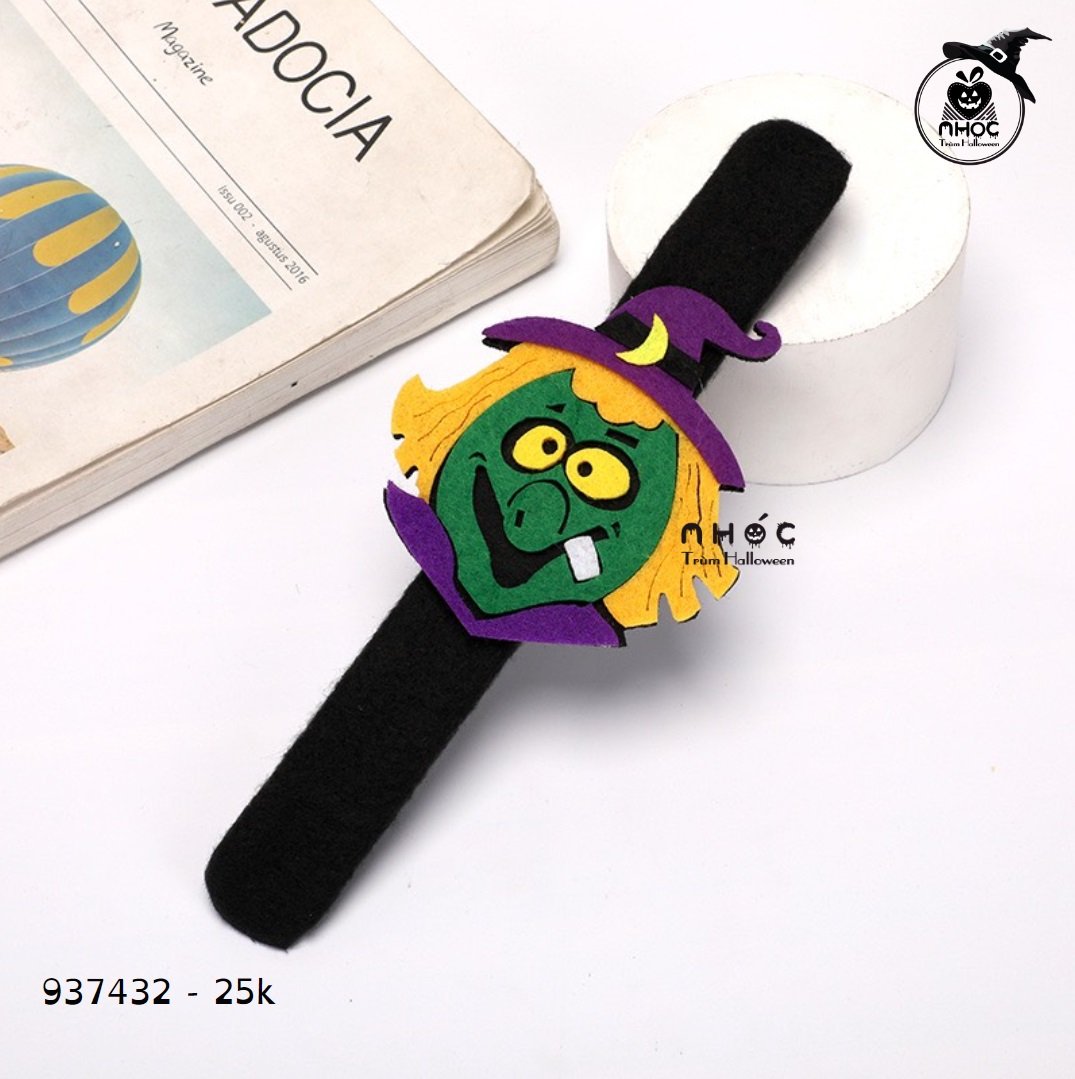 Vòng tay Halloween nỉ - Ma phù thuỷ - 2501