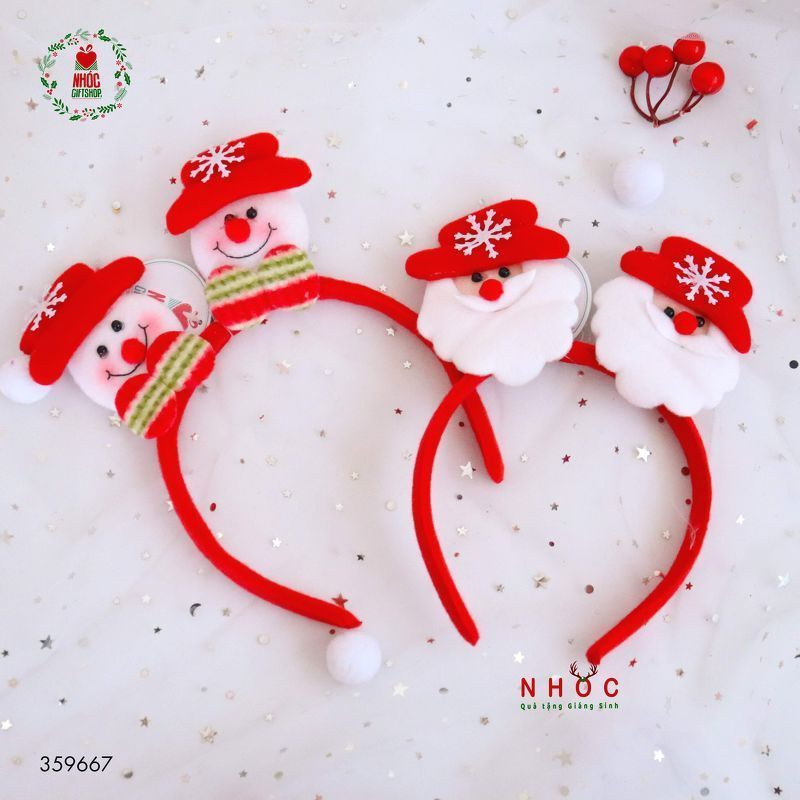 Cài tóc noel nỉ - Người tuyết - 4001
