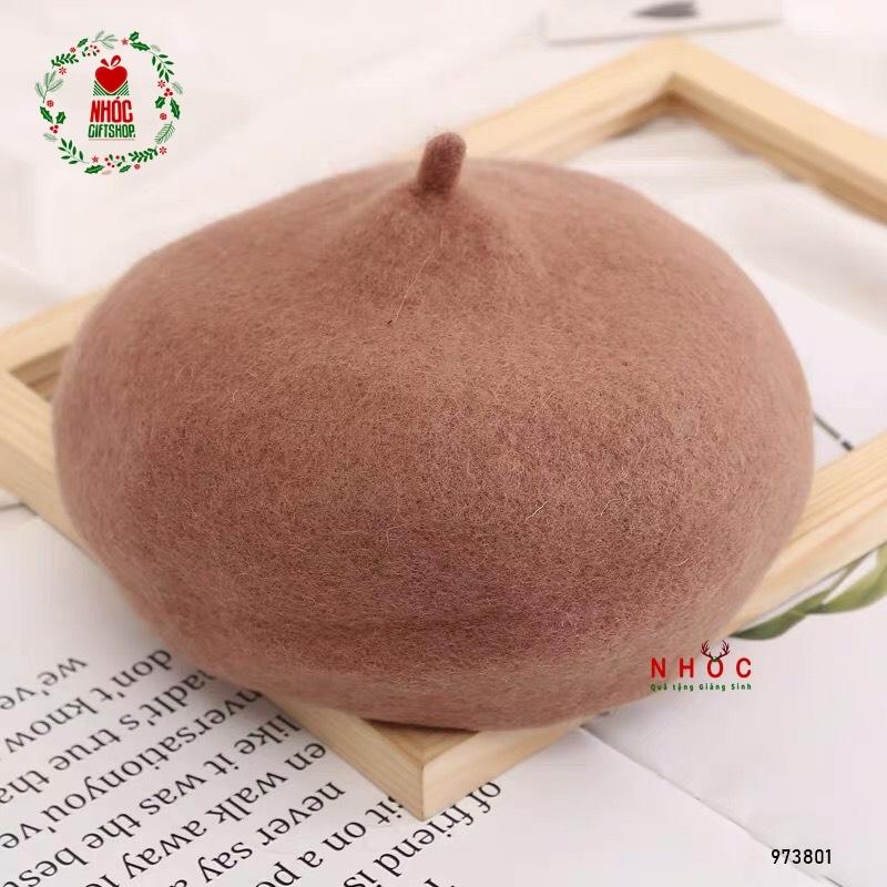 Nón nỉ bánh tiêu - Nâu nhạt - 14001