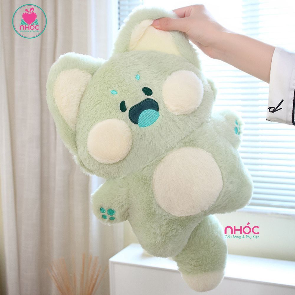 Thú bông Mèo DuDu lông xù đứng - Xanh ngọc - 60360