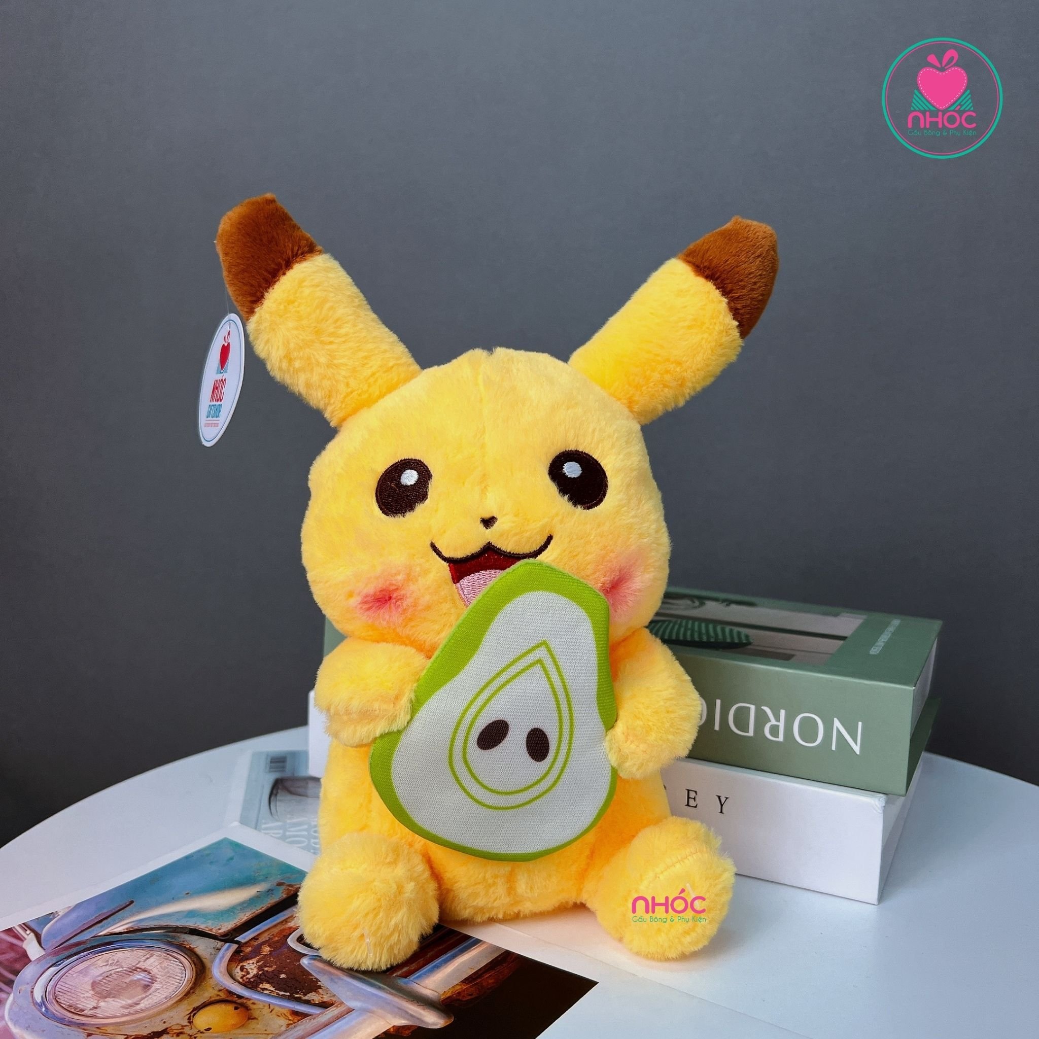 Thú bông Pokemon ôm trái cây lông xù ngồi - Bơ - 11001