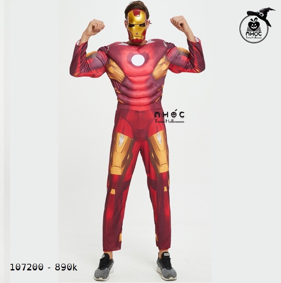 Bộ đồ NL Iron man tay phồng vải thun - Size XL - 150890
