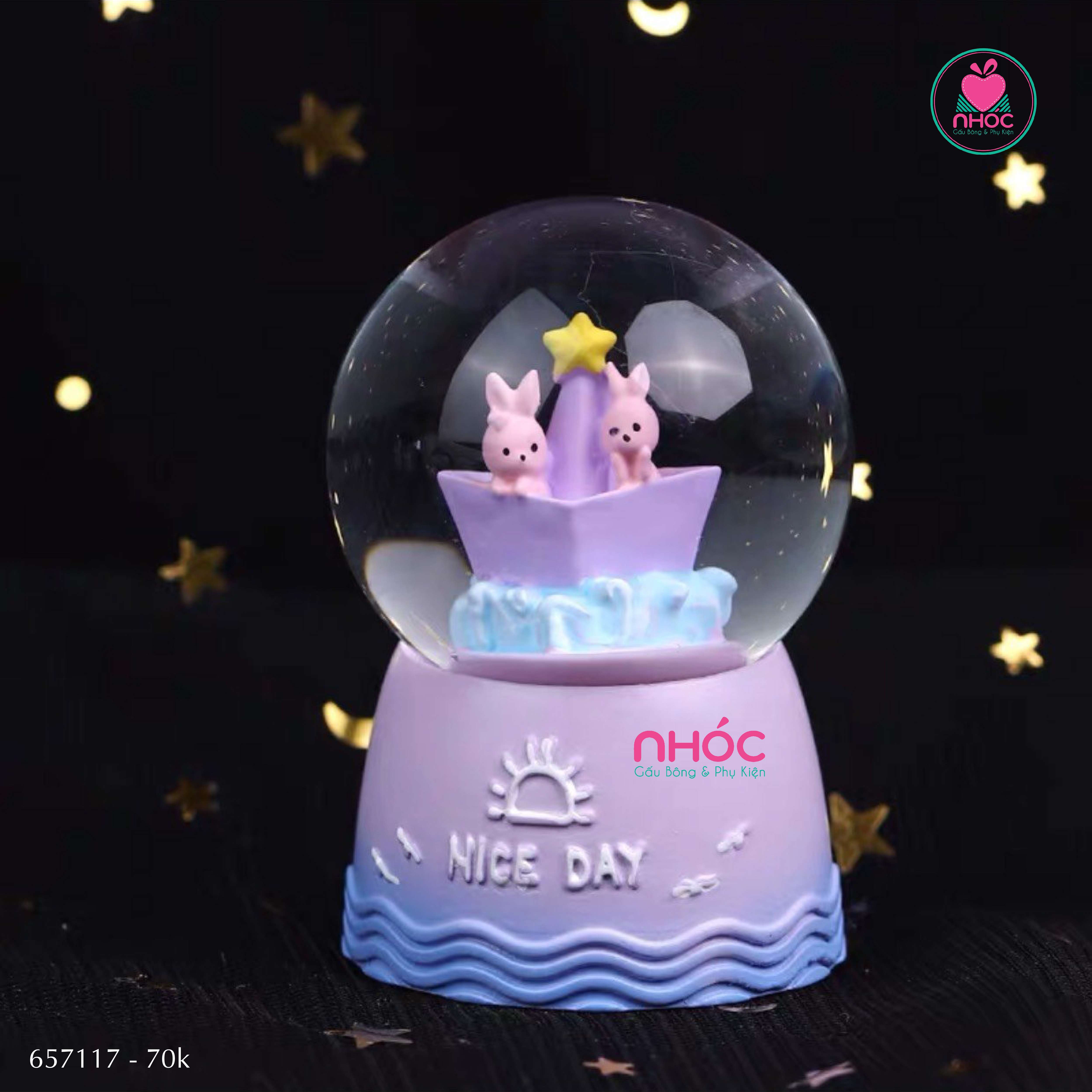Cầu tuyết nhỏ nhạc đèn - Thuyền nice day - 0770