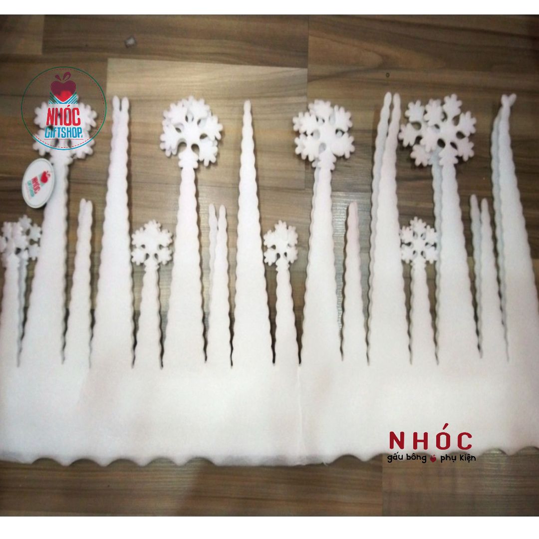 Mô hình trang trí noel bảng tuyết hoa tuyết mút bộ 2 - 5060