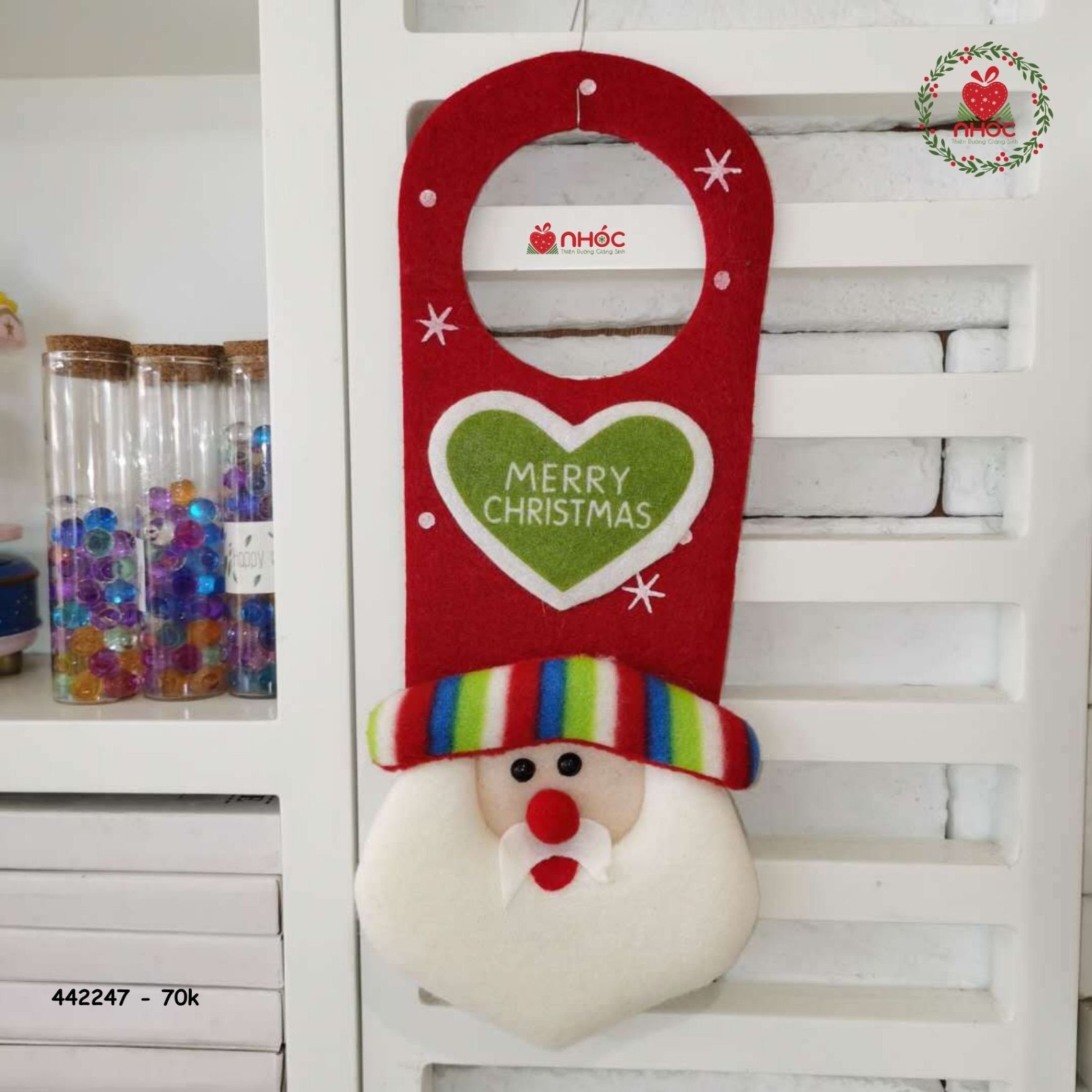 Bảng treo noel nỉ ông già - 3070