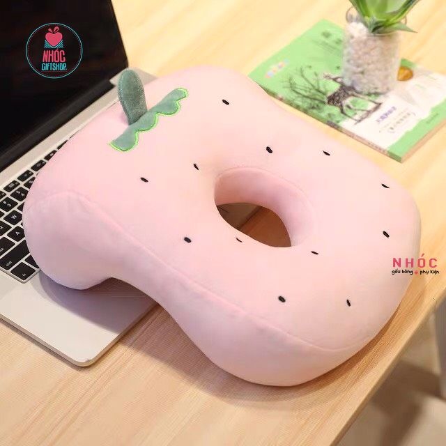 Gối ngủ văn phòng Dâu - Hồng - 14001