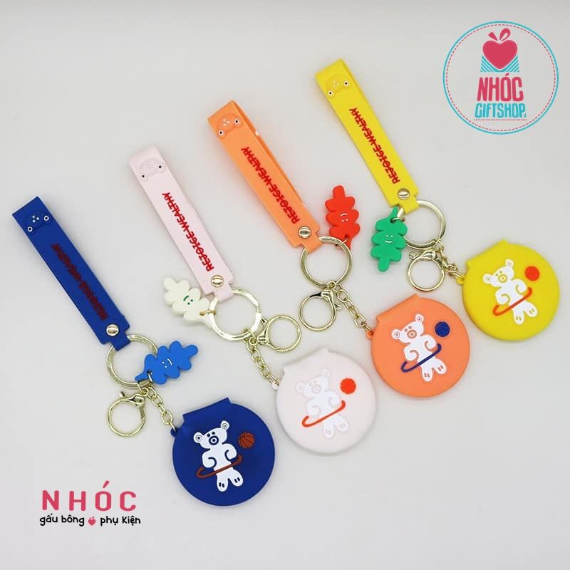 Móc khóa poly gương gấu - 5001 - Vàng
