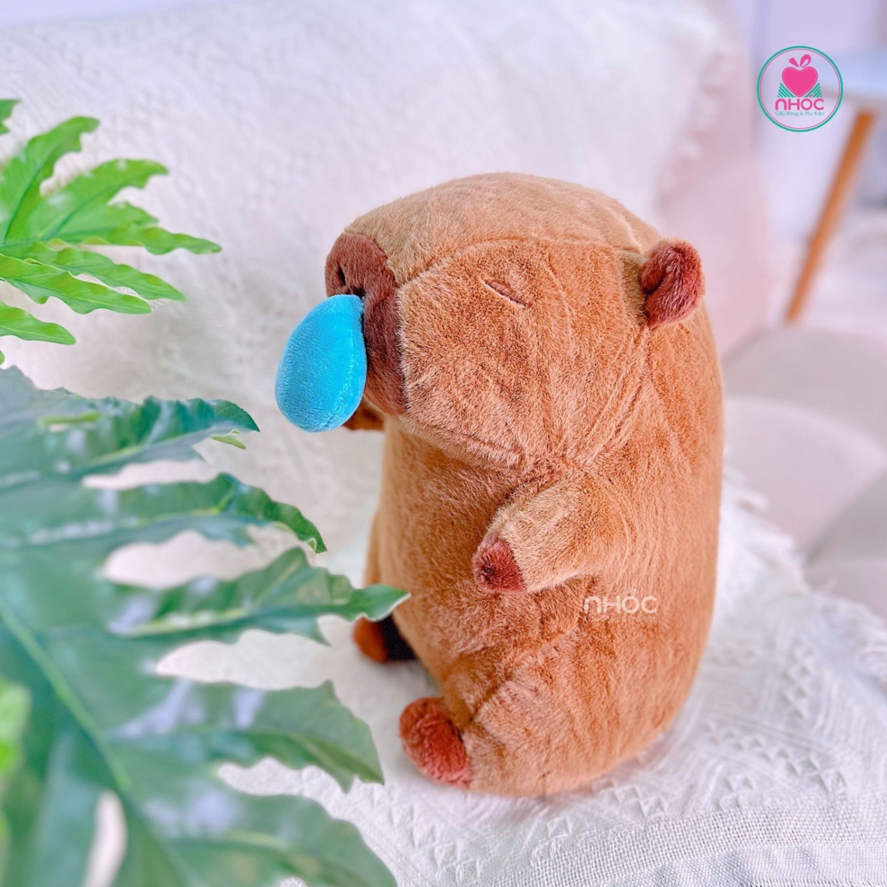 Thú bông Capybara chảy nước mũi lông xù OD - 35340