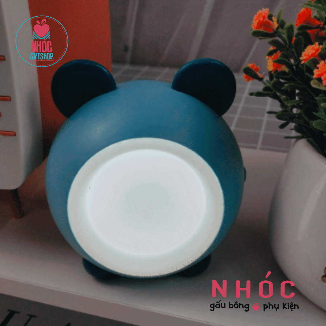 Đèn ngủ tròn tai gấu - Xanh da trời - 14001