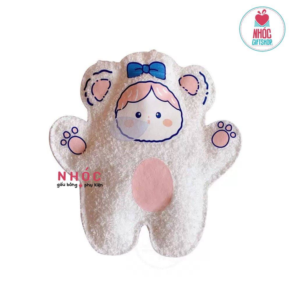 Túi chườm nóng lạnh vỏ lông chỉ Búp bê - Trắng - 25040