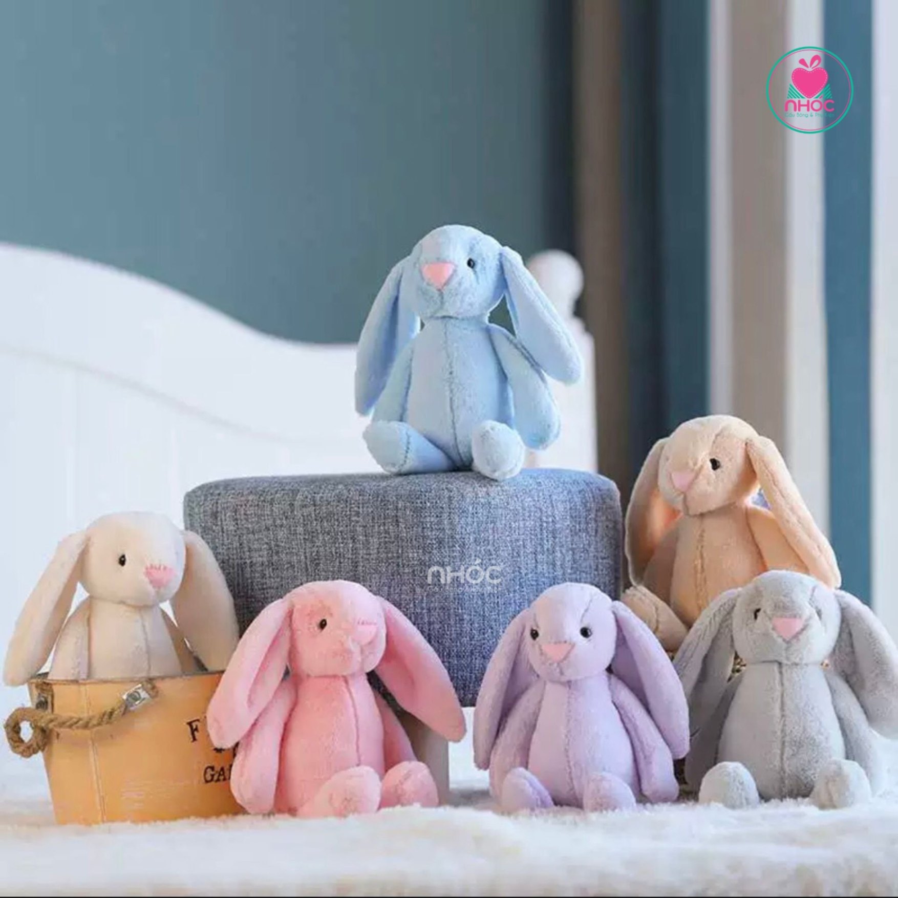 Thú bông nhỏ thỏ Bunny lông xù - 25110