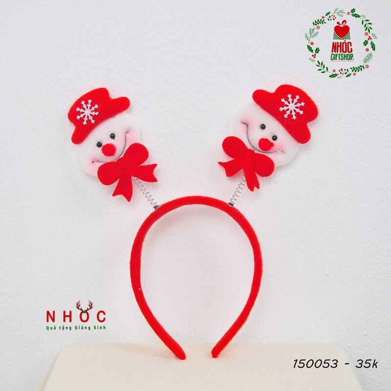 Cài tóc noel lò xo - 3501 - Người tuyết