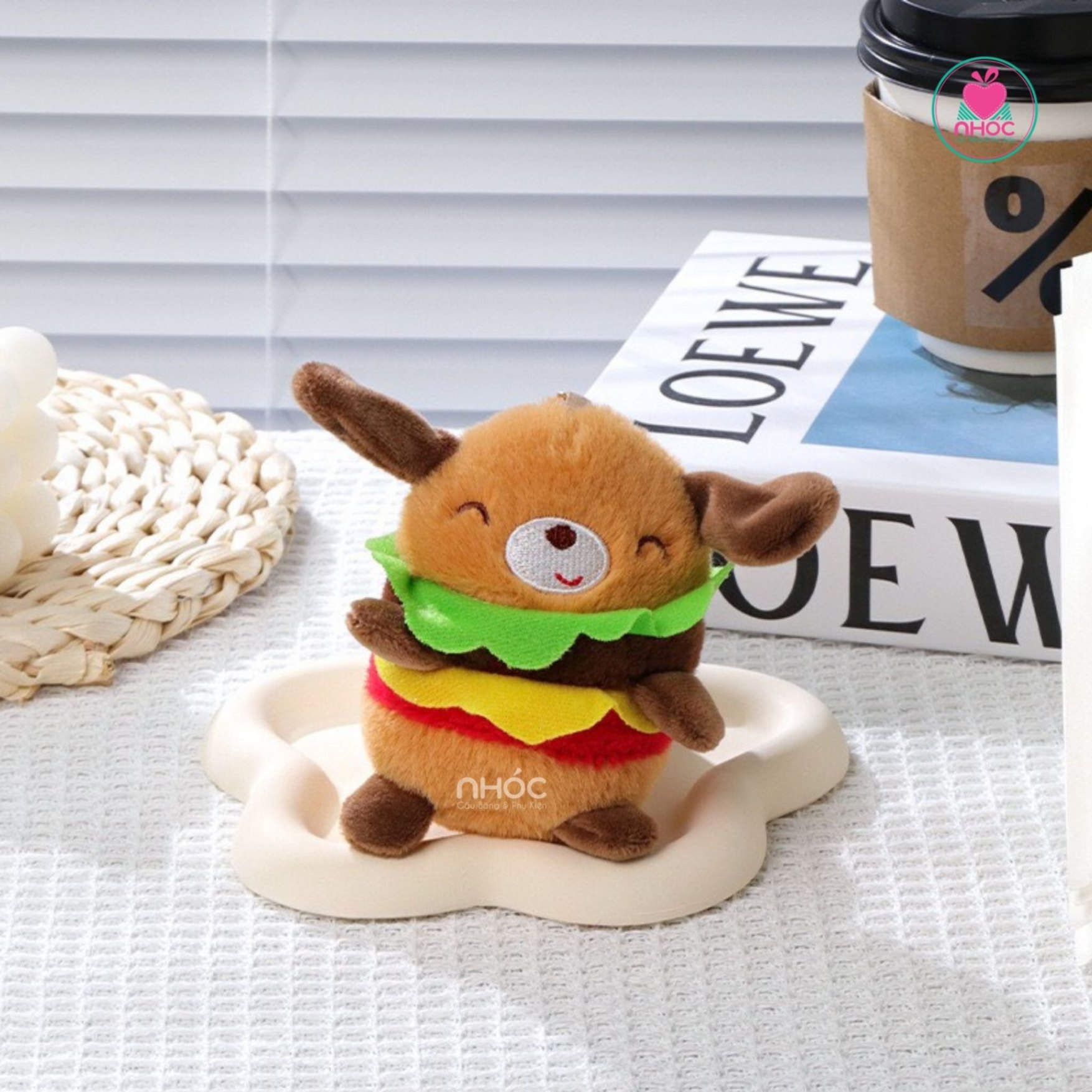 Móc khoá bông Hamburger Cosplay OD - Chó - 8001