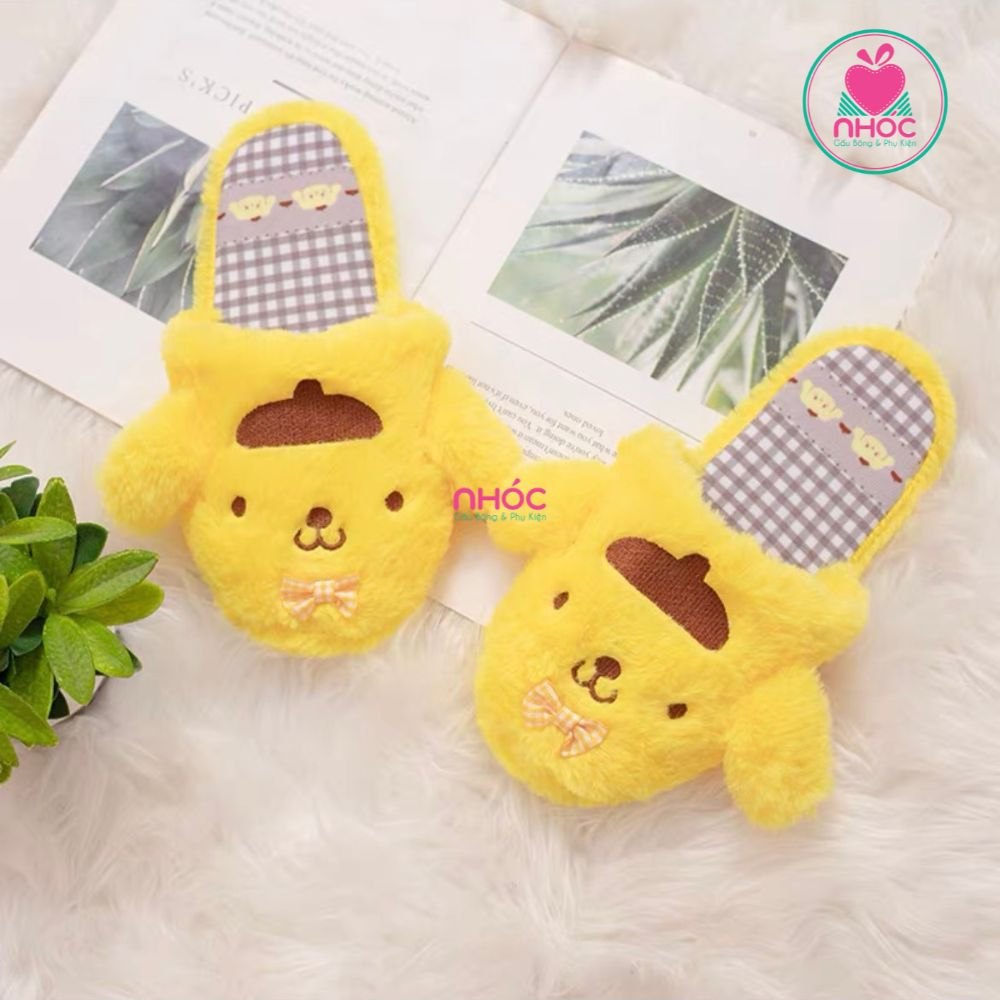 Dép bông quai ngang mặt thú - Purin - 21001