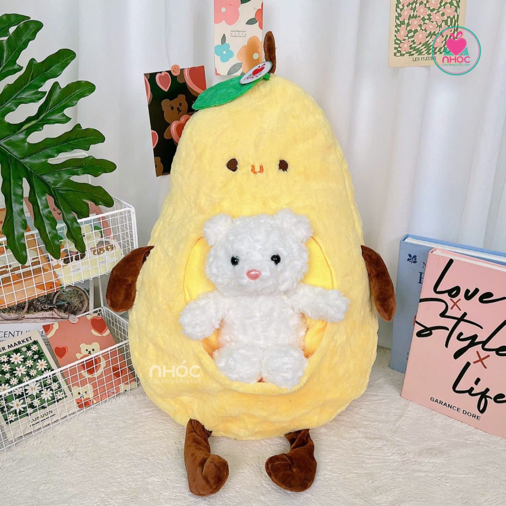 Thú bông gấu cosplay trái lê - Vàng - 40320