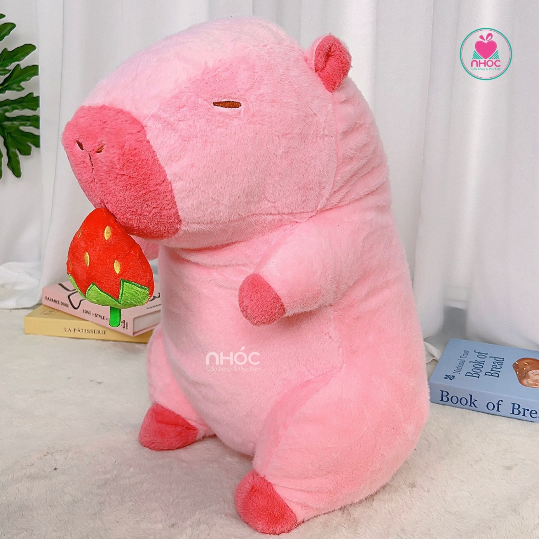 Thú bông Capybara kéo trái cây - Hồng - 35320