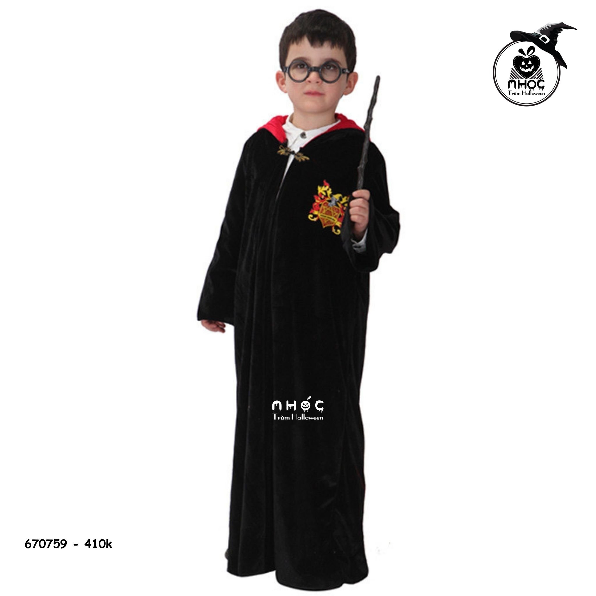 Áo choàng Harry Potter Mysterious Magician combo kính - Size M - 120410