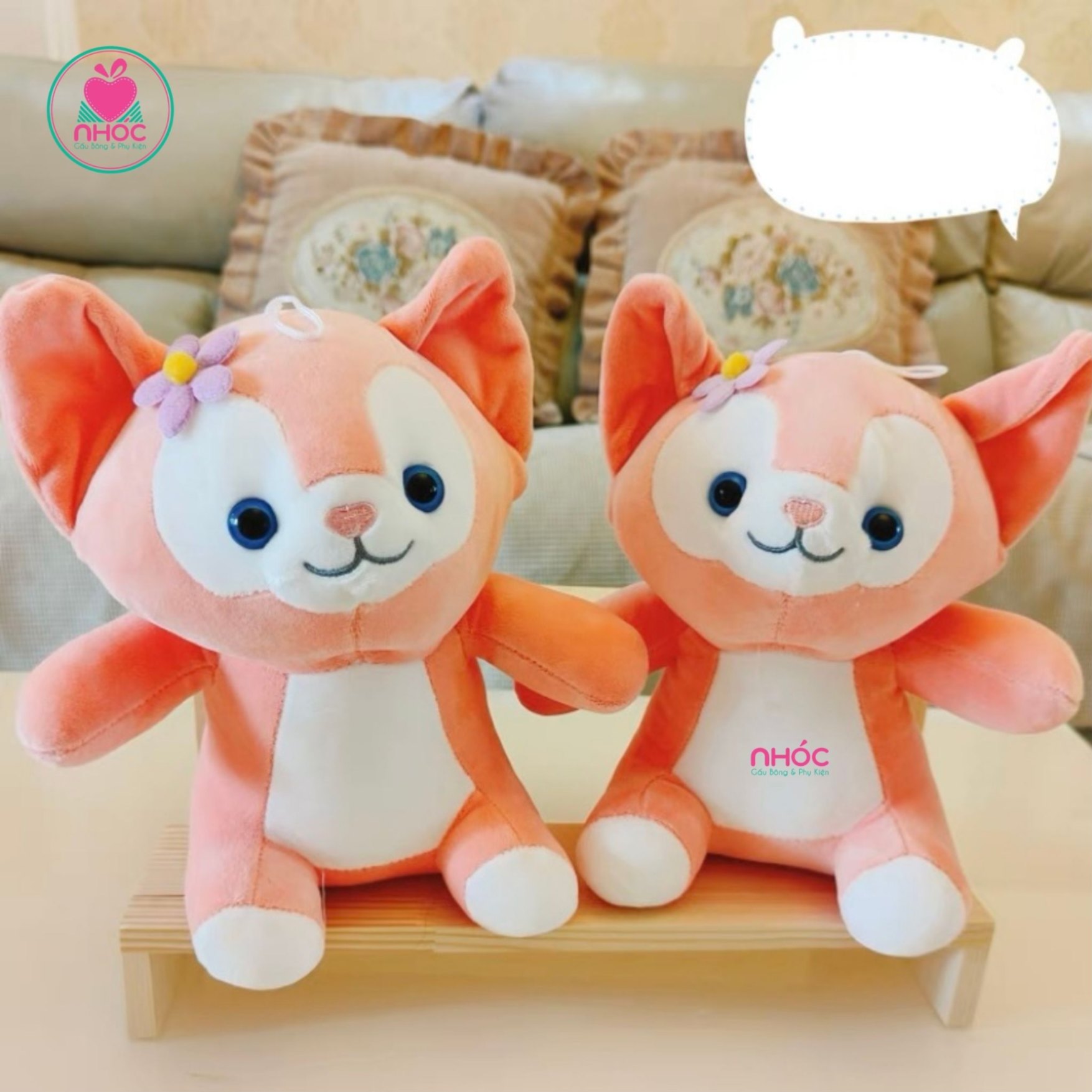 Thú bông nhỏ Thỏ Stella lông mịn ngồi - Hồng - 8501