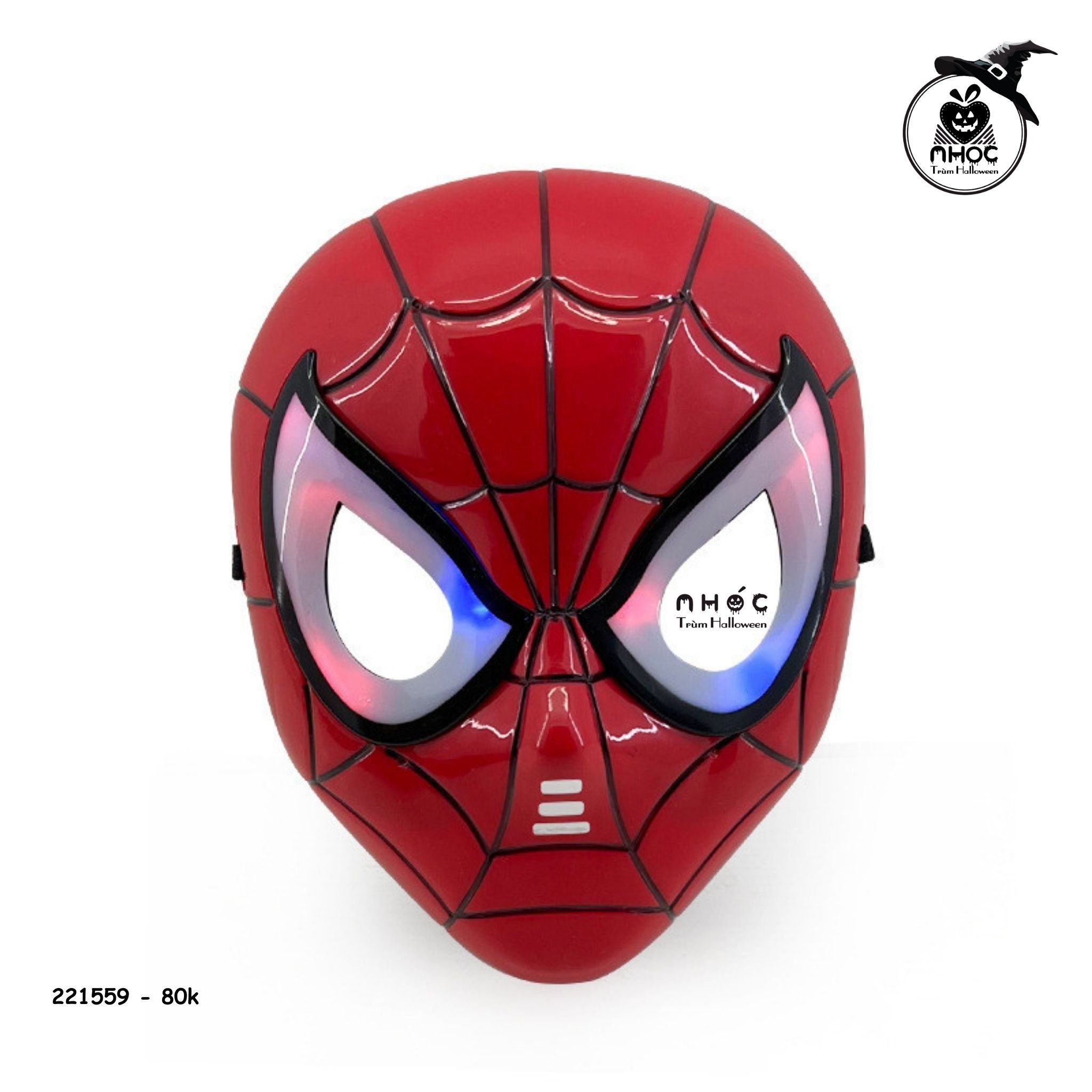 Mặt nạ nhựa TE có đèn - Siêu nhân spider man - Đỏ - 8001