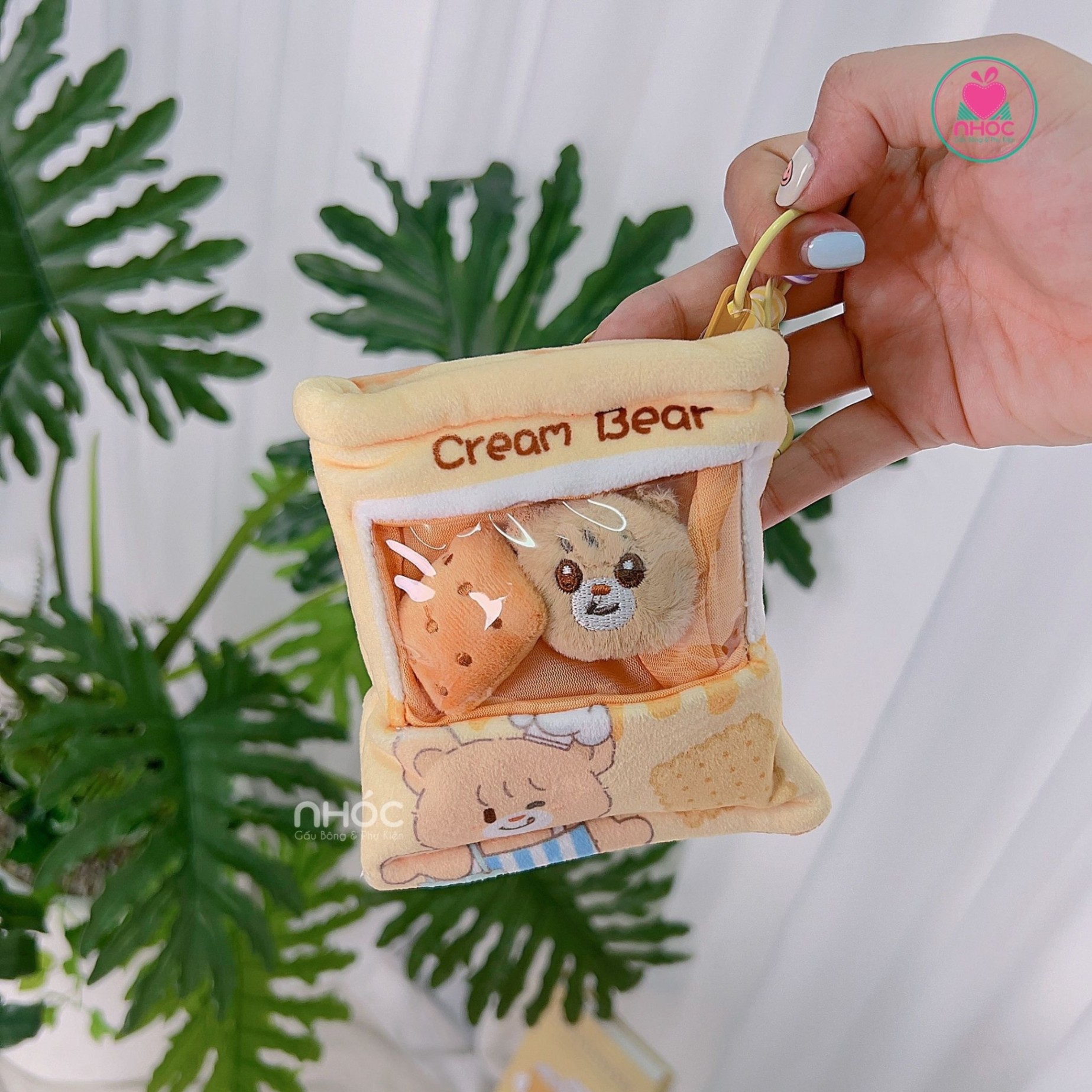 Móc khoá bông túi bánh Cookie - Vàng - 9501